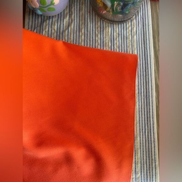 Trina Turk womens Mini Dress Orange 3/4 Balloon Sleeve Embroidered V Neck Small - Picture 8 of 13